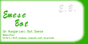emese bot business card